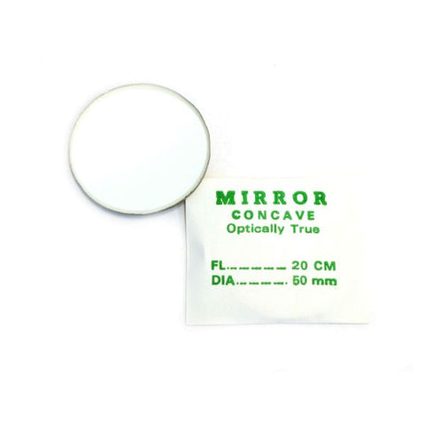 Concave Mirror - Glass, dia 50mm, Focal length 200mm-EIS-PH0520E