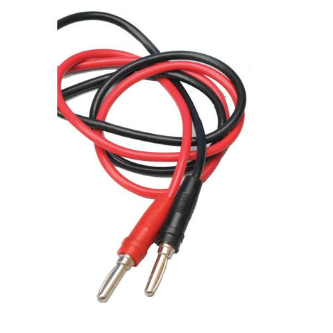 Connecting Leads BLACK 300mm, 4mm plugs both end-EIS-PH1055A