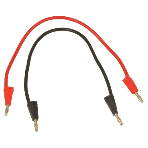 Connecting Leads Yellow - 300mm, 4 mm stackable plug both ends -EIS-PH1055U