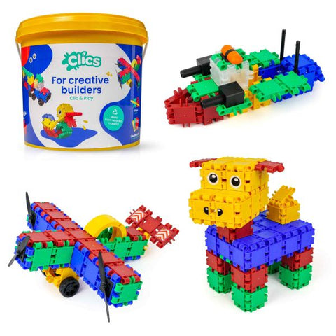 Clics Bucket 158 Pcs + 8 Plans