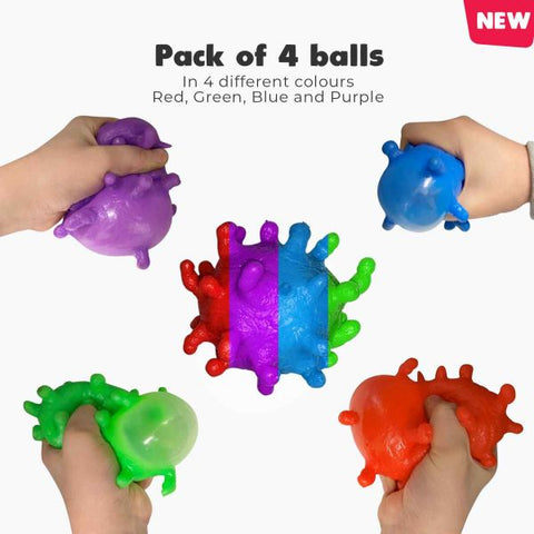 Puffer Stress Ball 4 pk - UV reactive
