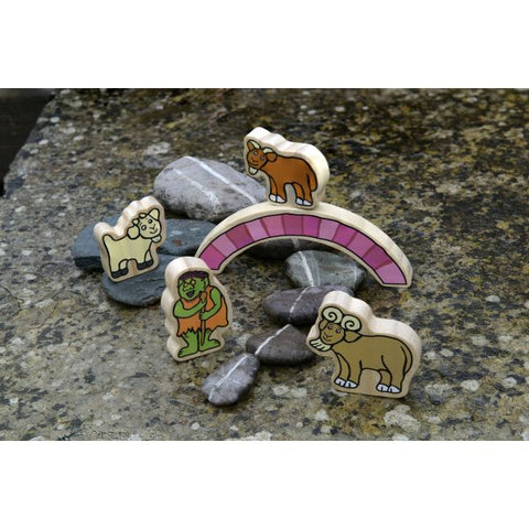 Yellow Door - The Billy Goats Gruff Wooden Characters