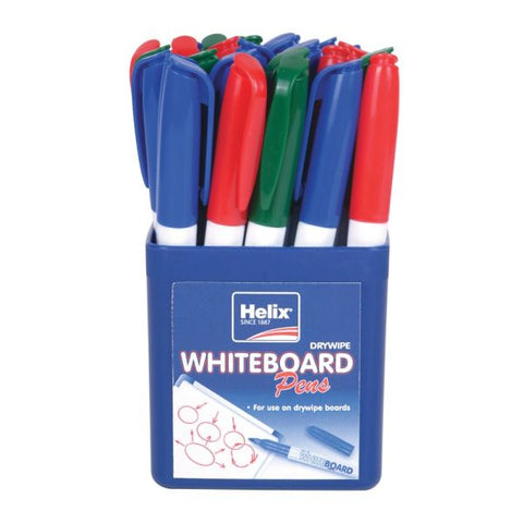 Helix Whiteboard Markers - Assorted - Pack of 36