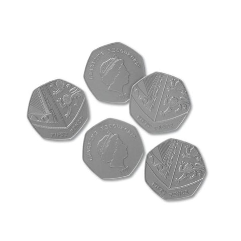 Fifty Pence Coins - 100 Pack