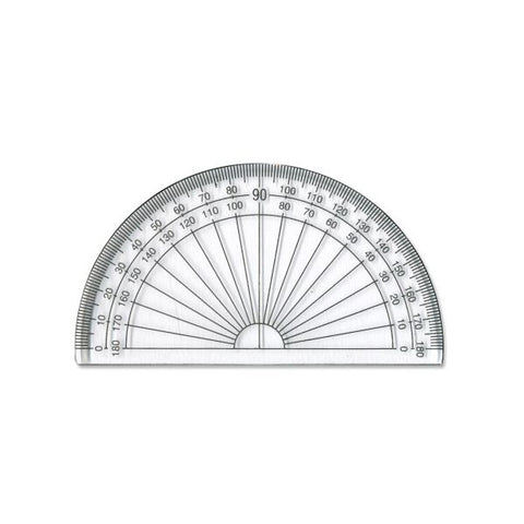 Protractor Clear 10cm 180 Deg-(ELS-GW100)