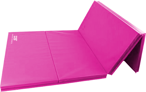 Gymnastic Folding Mat with Velcro (122 x 244 x 5cm) - Pink